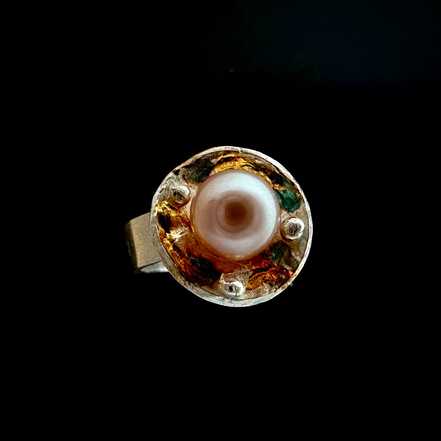 Pearl Ring Pure Silver Shank