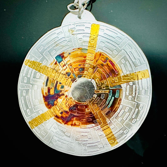 Silver And Gold Native American Pima Medallion