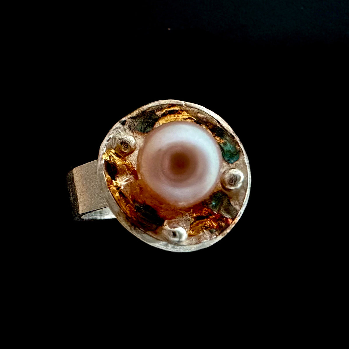 Pearl Ring Pure Silver Shank