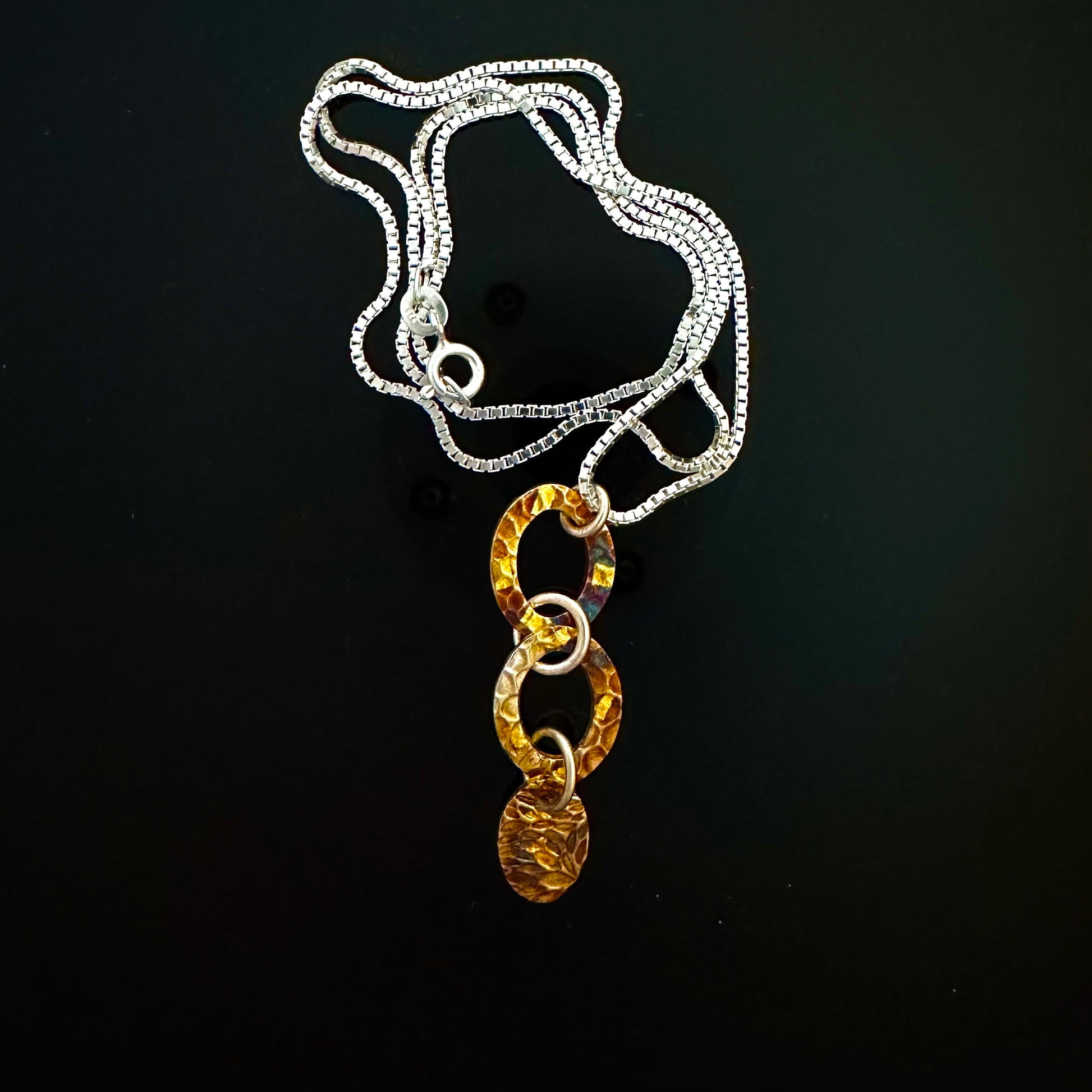 Golden Hoops Pendant - HIMANI SILVER JEWELRY