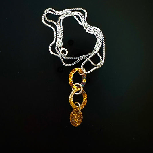 Golden Hoops Pendant - HIMANI SILVER JEWELRY