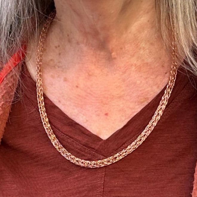 Copper Viking knit Chain Necklace