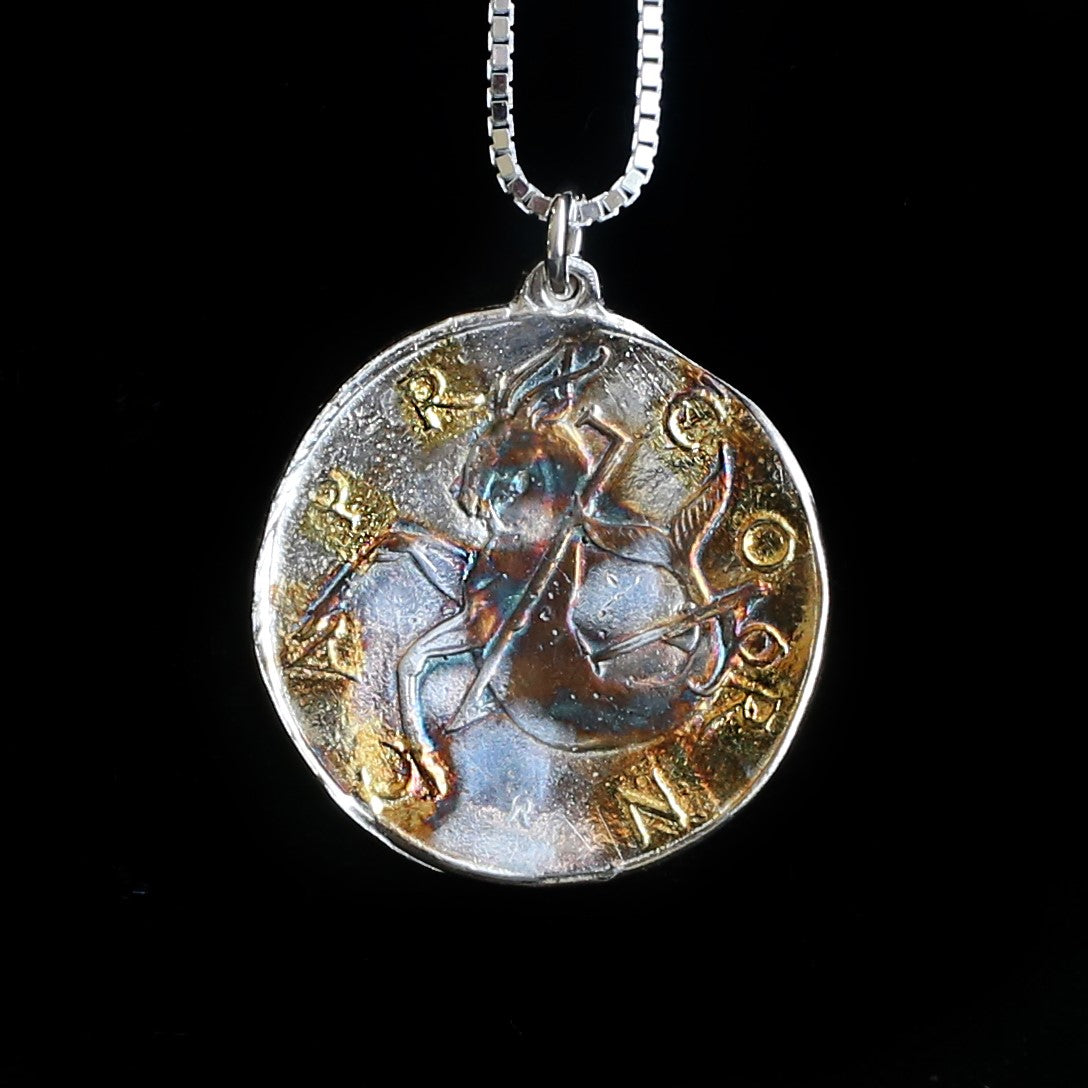 Capricorn Zodiac Sign Pendant - HIMANI SILVER JEWELRY