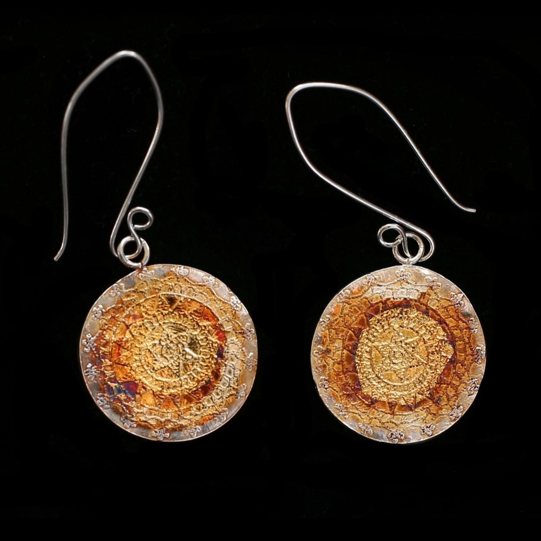 Star of David Circular Earrings - HIMANI SILVER JEWELRY