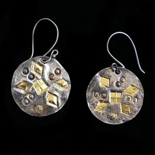 Diamond Shield earrings - HIMANI SILVER JEWELRY