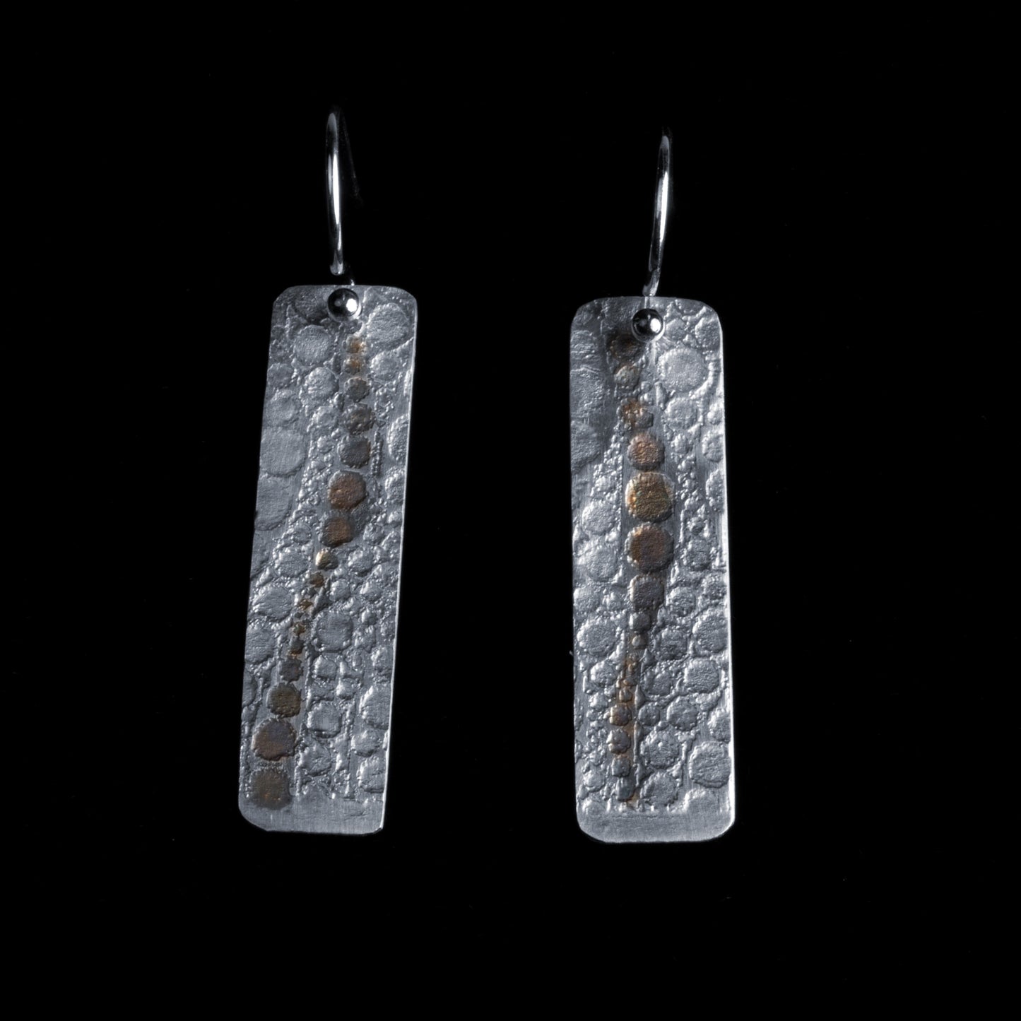 Etched Sterling silver Bubble Pattern Earrings - HIMANI SILVER JEWELRY