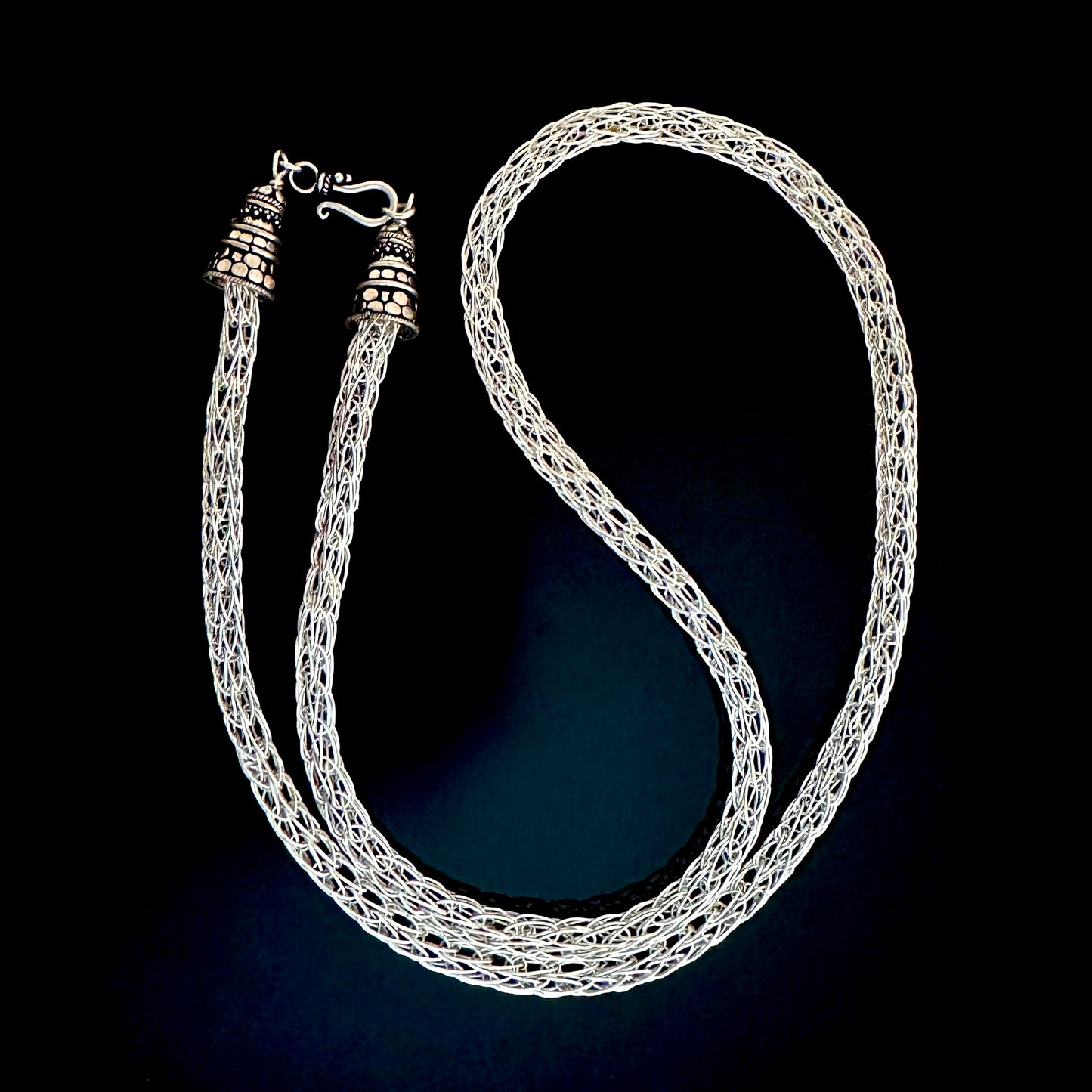 Viking Knit Silver Necklace