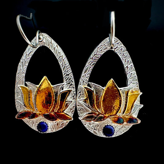 Neel Kamal Lotus Earrings