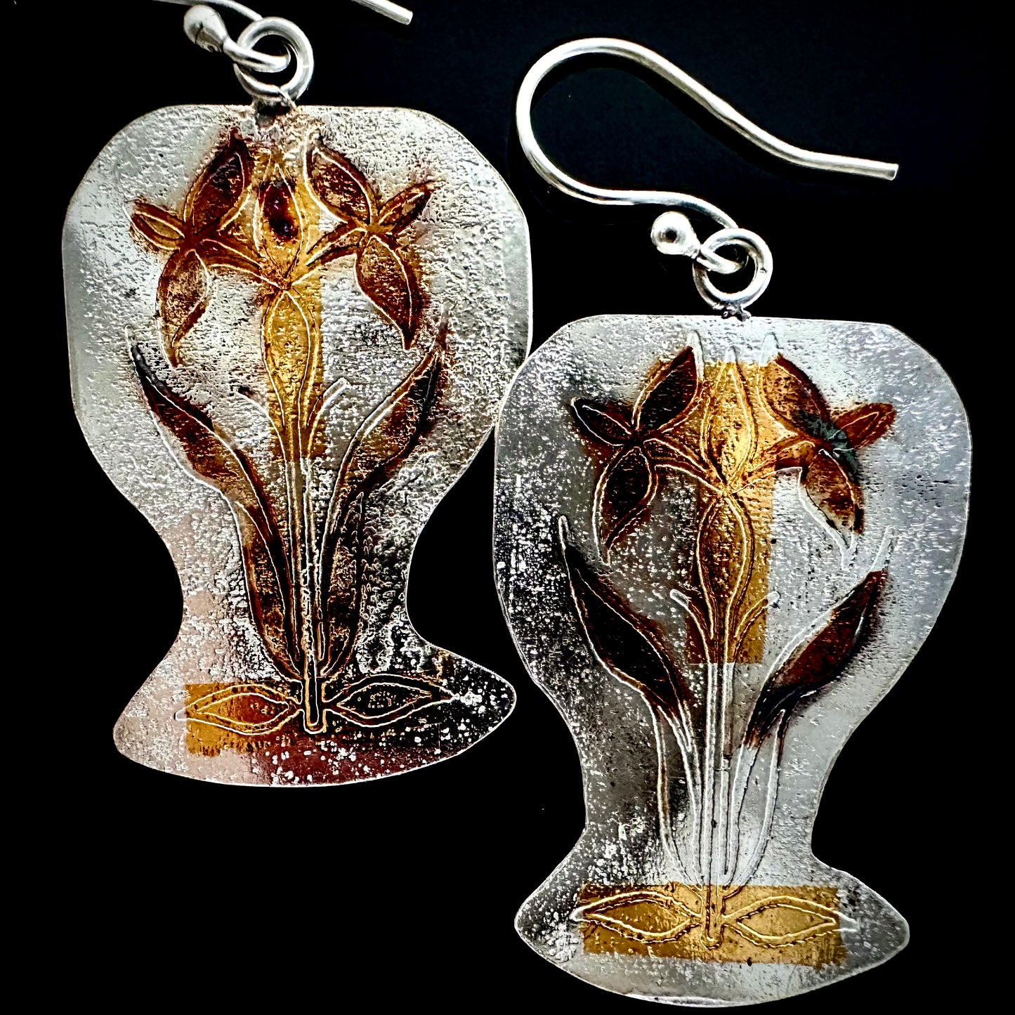 Golden Lily Earrings