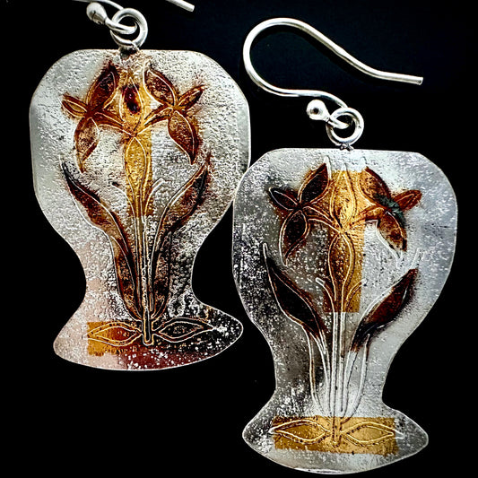 Golden Lily Earrings