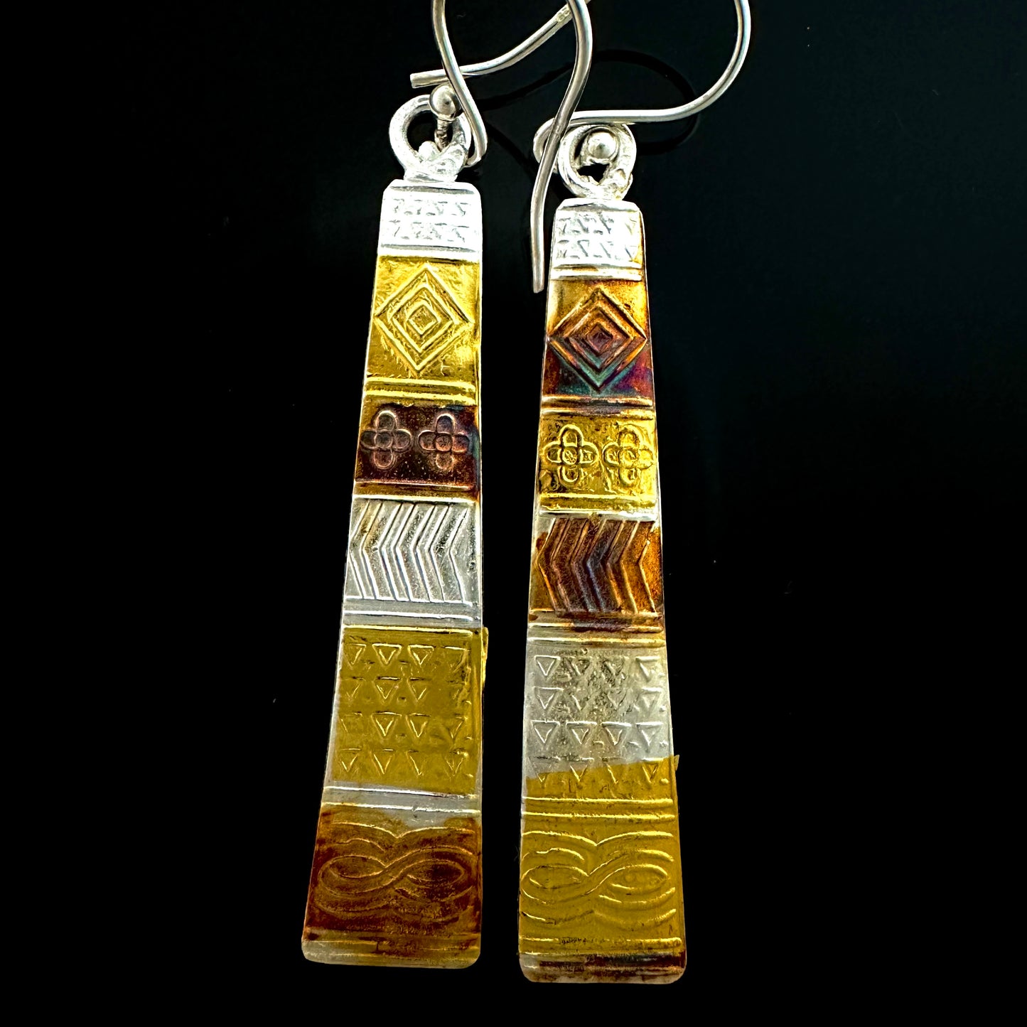 Long Egyptian style earrings - HIMANI SILVER JEWELRY