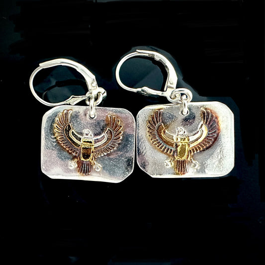 Egyptian Eagle Symbol Of Divinity Silver And Gold