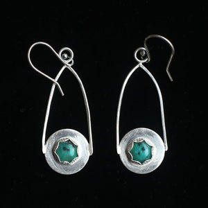 Chrysocolla Sterling Silver Earrings