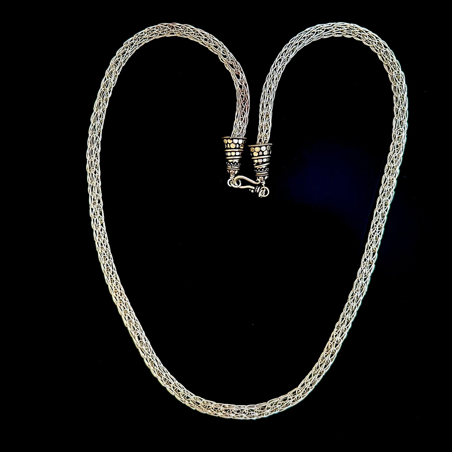 Viking Knit Silver Necklace