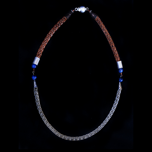 Necklace Viking Knit Silver And Copper - HIMANI SILVER JEWELRY