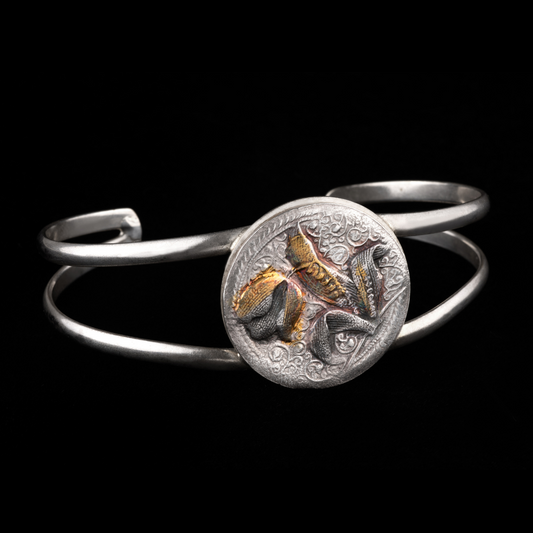 Tulip Medallion Cuff - HIMANI SILVER JEWELRY