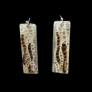 Etched Sterling silver Bubble Earrings