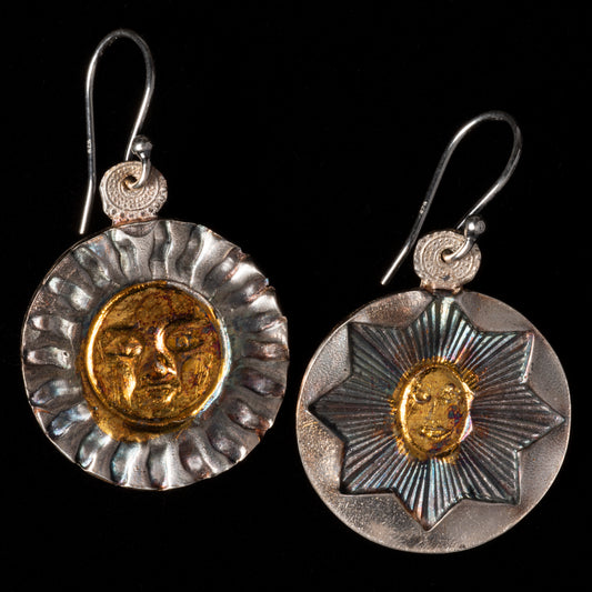 Sun And Star Earrings - HIMANI SILVER JEWELRY