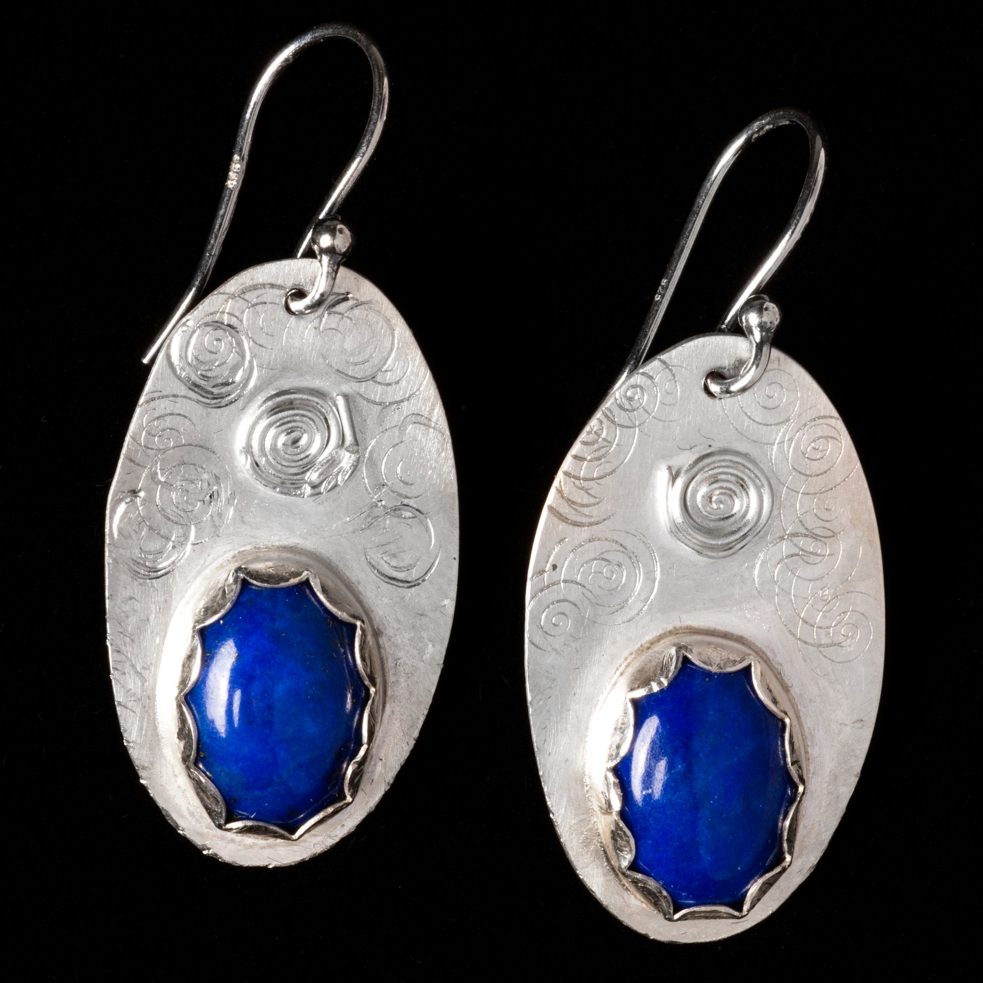 Lapis Earrings Sterling Silver - HIMANI SILVER JEWELRY