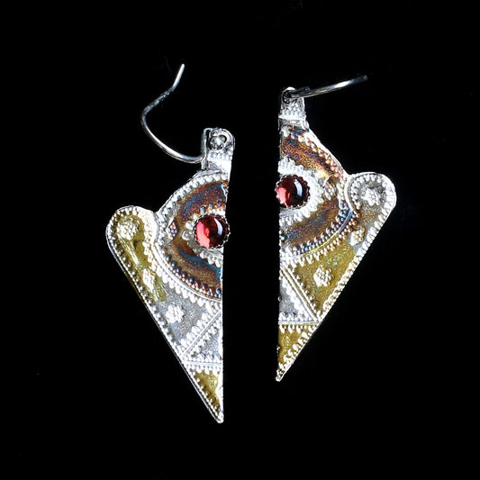 Indian Style Ruby Earrings - HIMANI SILVER JEWELRY