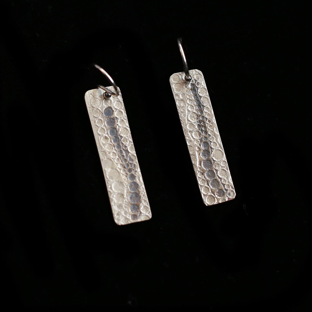 Etched Sterling silver Bubble Pattern Earrings