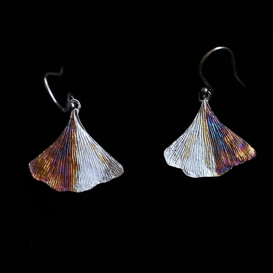 Petite Ginkgo Leaf Earrings - HIMANI SILVER JEWELRY
