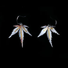 Load image into Gallery viewer, Japanese Maple Leaf Earrings Silver Gold
