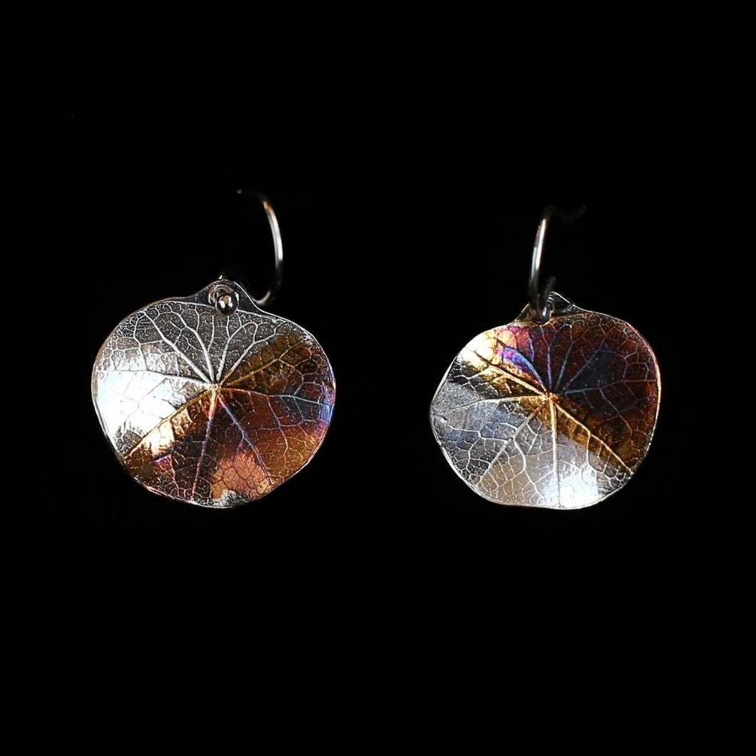 Nasturtium leaf earrings