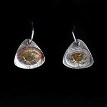 Load image into Gallery viewer, Silver And Gold Eye Earrings