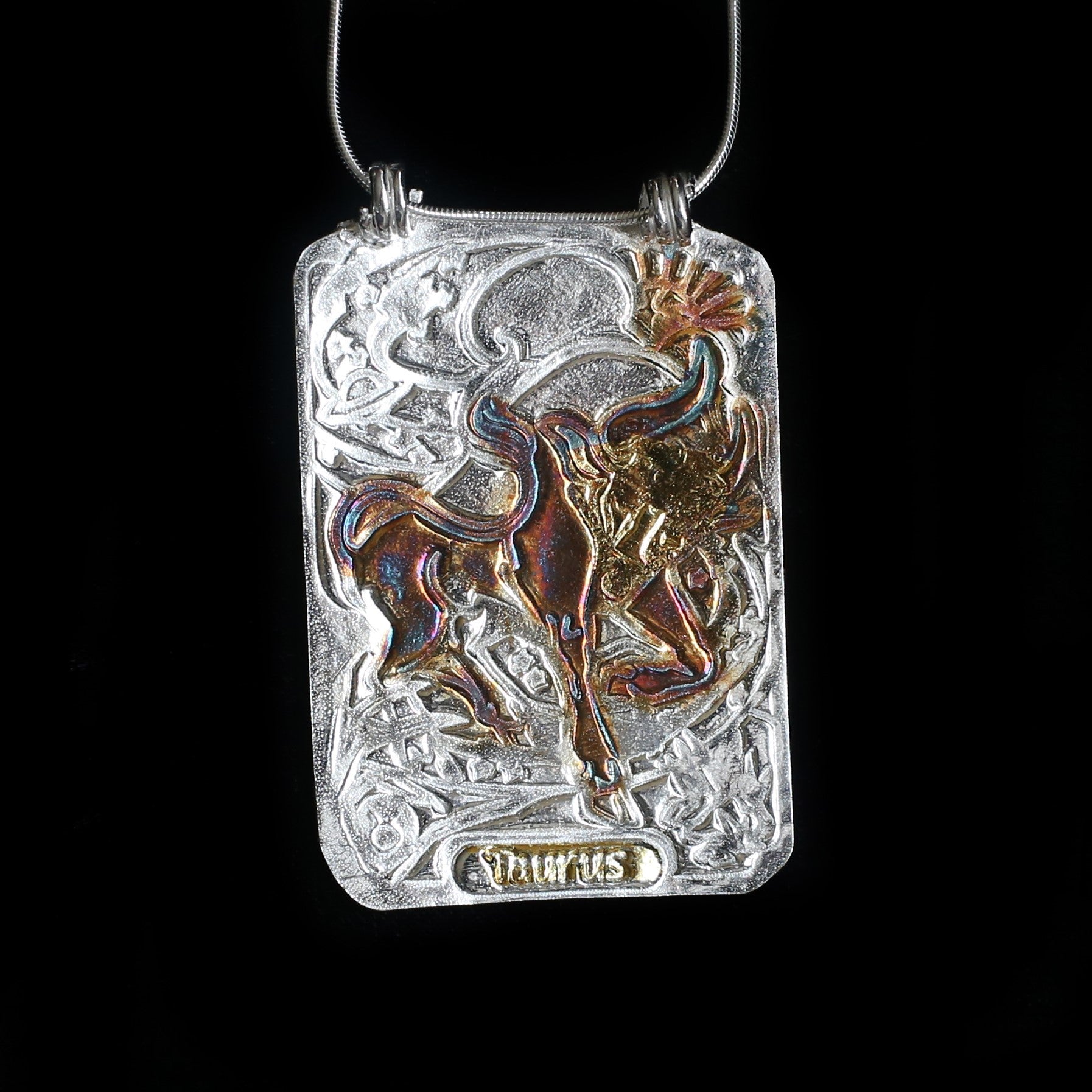 Taurus Pure Silver Pendant - HIMANI SILVER JEWELRY