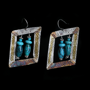 Turquoise Window Earrings