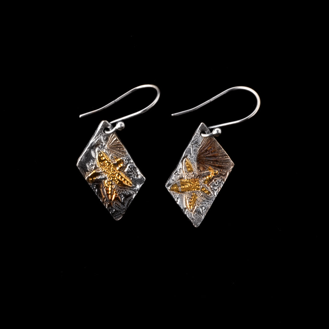 Starfish Earrings Diamond Background