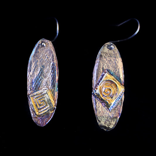 Earrings Snakeskin Background With Overlay Pattern GIFTED - HIMANI SILVER JEWELRY