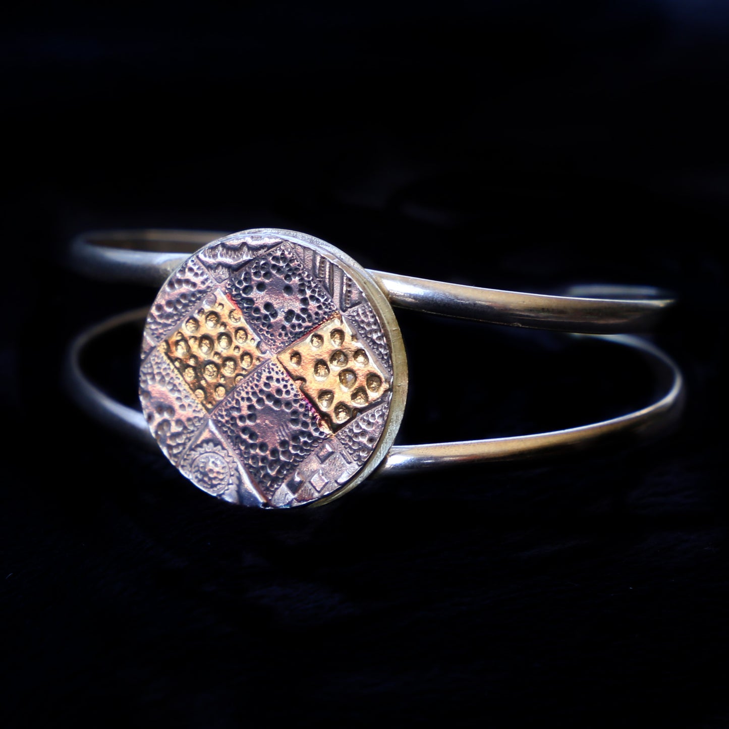 Diamond Patterns Textured Bracelet - HIMANI SILVER JEWELRY