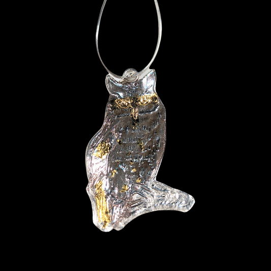 Pure Silver Horned Owl Pendant - HIMANI SILVER JEWELRY