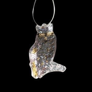 Pure Silver Horned Owl Pendant